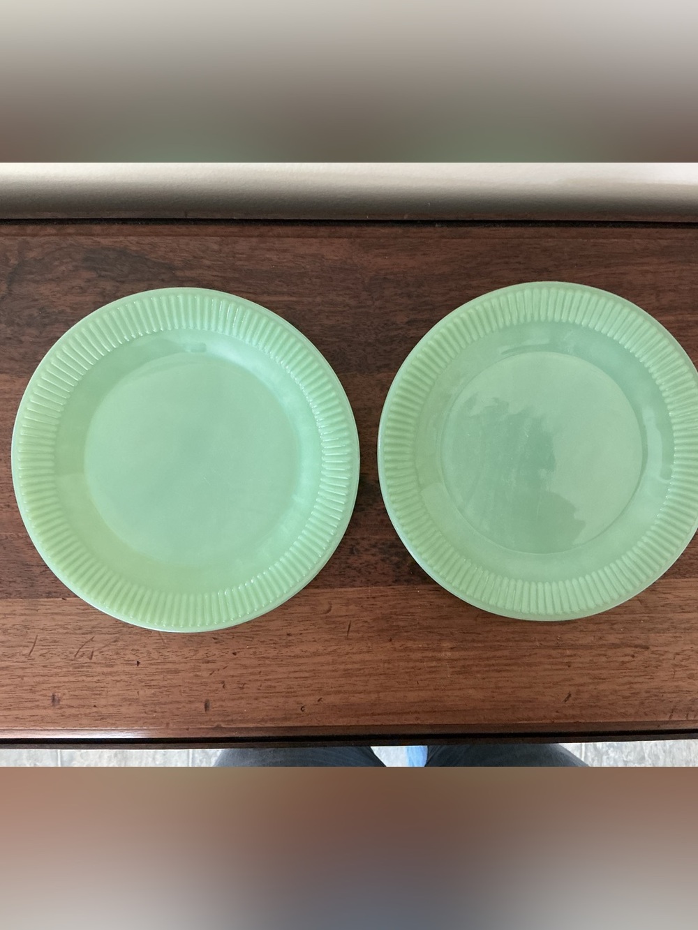 Set of 2 Fire King Jadeite Salad Plates